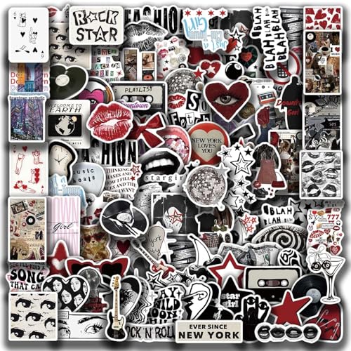 100Pcs Vinyl Aesthetic Downtown Girls Stickers Pack - Y2K Waterproof Decals for Water Bottle, Laptop, Skateboard - Trendy Stickers for Teens & Adults(Downtown Girl Aufkleber)