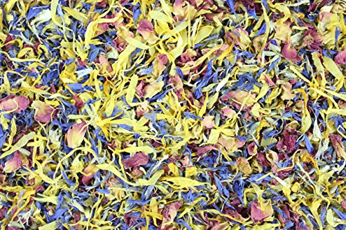 1000Kräuter Blütenmix Blütenmischung Bunt Teeblüten Teeblütenmischung Dekoblüten Dekoblütenmischung (100g)
