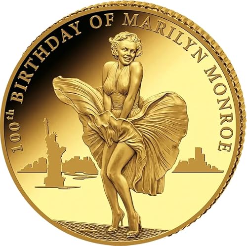 DEUTSCHER MÜNZEXPRESS 100. Geburtstag von Marilyn Monroe | Sammlermünze | Feingold | Mehrwertsteuerfrei | Höchste Prägequalität