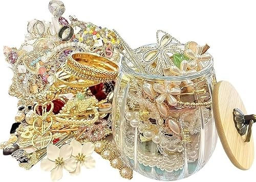 Mystery Box für Damen, 40–100 Stück, Mystery-Schmuckdose, modisches Schmuckdosen-Set, einschließlich Ringe, Halsketten, Armbänder, Ohrringe