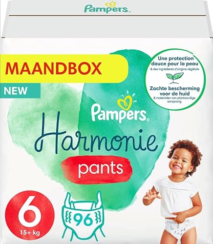 Pampers Harmonie Pants, 96 Stück, Größe 6 (15+ kg), Windelhöschen, Baby und Kleinkind