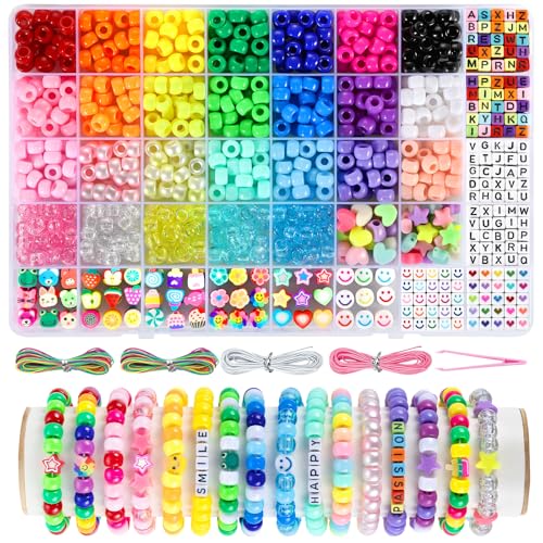 Pony Perlen für Armbänder, Funtopia Farbige Kandi Perlen Set