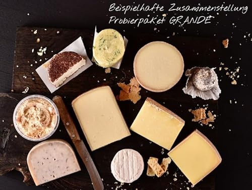 Käseplatte 'Probierpaket Überraschungsauswahl' | GRANDE 9-12 Sorten Käse = 1500g | Grußkarte GRATIS