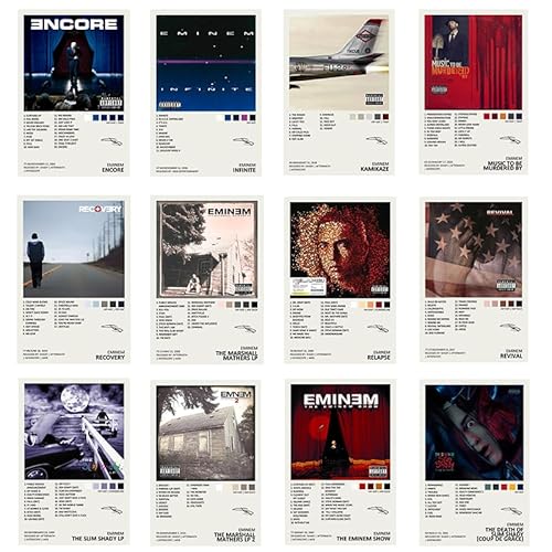 generisch Eminem Poster Music Album Cover Signed Limited Leinwand (Set of 12) Unframed 8inx12in(20x30cm)