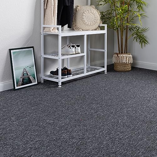 Steffensmeier Teppichboden Meddon Meterware | Auslegware für Kinderzimmer Wohnzimmer Schlafzimmer | Anthrazit, Größe: 200x300 cm