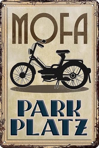 Wetterfestes 20 x 30 cm Blechschild, Motorrad, Moped, Parkplatz Schild MOFA