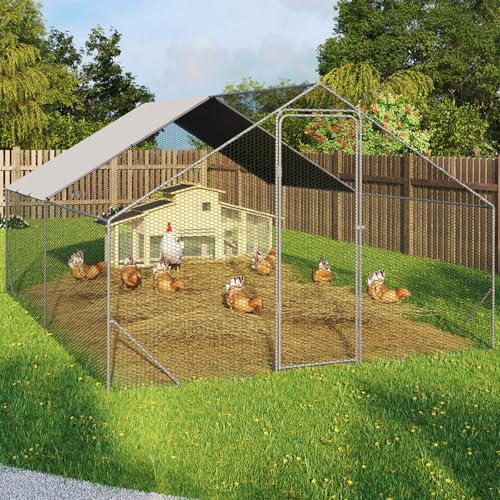 IDMarket - Freilaufgehege Hühnerstall 12 m² Gitterpark 4x3 M verzinkter Stahl