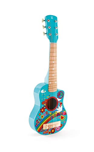 Hape Gitalele Flower-Power - Kinder Gitarren-Spielzeug und Musikinstrument, fördert musikalische Früherziehung, Kreativität und Motorik, Spielzeug Musikinstrument für Kinder ab 3 Jahre