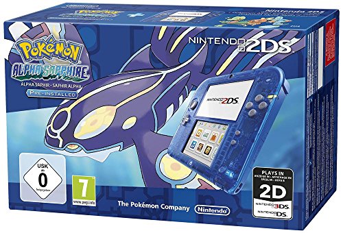 Nintendo 2DS (Transparent Blau) inkl. Pokemon Alpha Saphir
