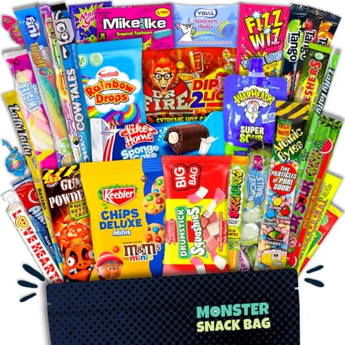 40 Trend-Süßigkeiten aus aller Welt in einer Box auch als Geschenk z.B. zu Ostern - XXL Mix mit amerikanischen Süssigkeiten und Sweets