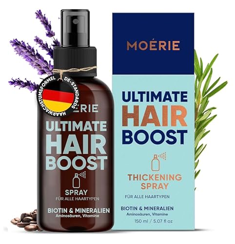 MOERIE Haarwachstum Serum Spray - natürlich Haarwachstum beschleunigen - Haarwuchsmittel Frauen & Männer - mit Mineralien, Caffein & Biotin Haare stärken - Haarvitamine gegen Haarausfall Frau
