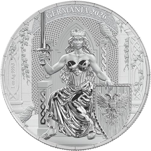 Silbermünze 1 oz Germania Mint - Germania 2026 - BU Silber Münze 999