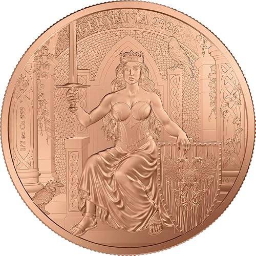 Kupfermedaille 0,5 oz 1/2 oz - Germania Mint - Germania 2026-999 Kupfer BU