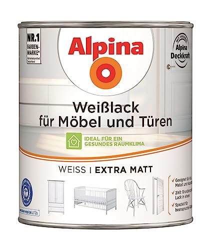 Alpina Weißlack für Möbel und Türen 750ml extra matt