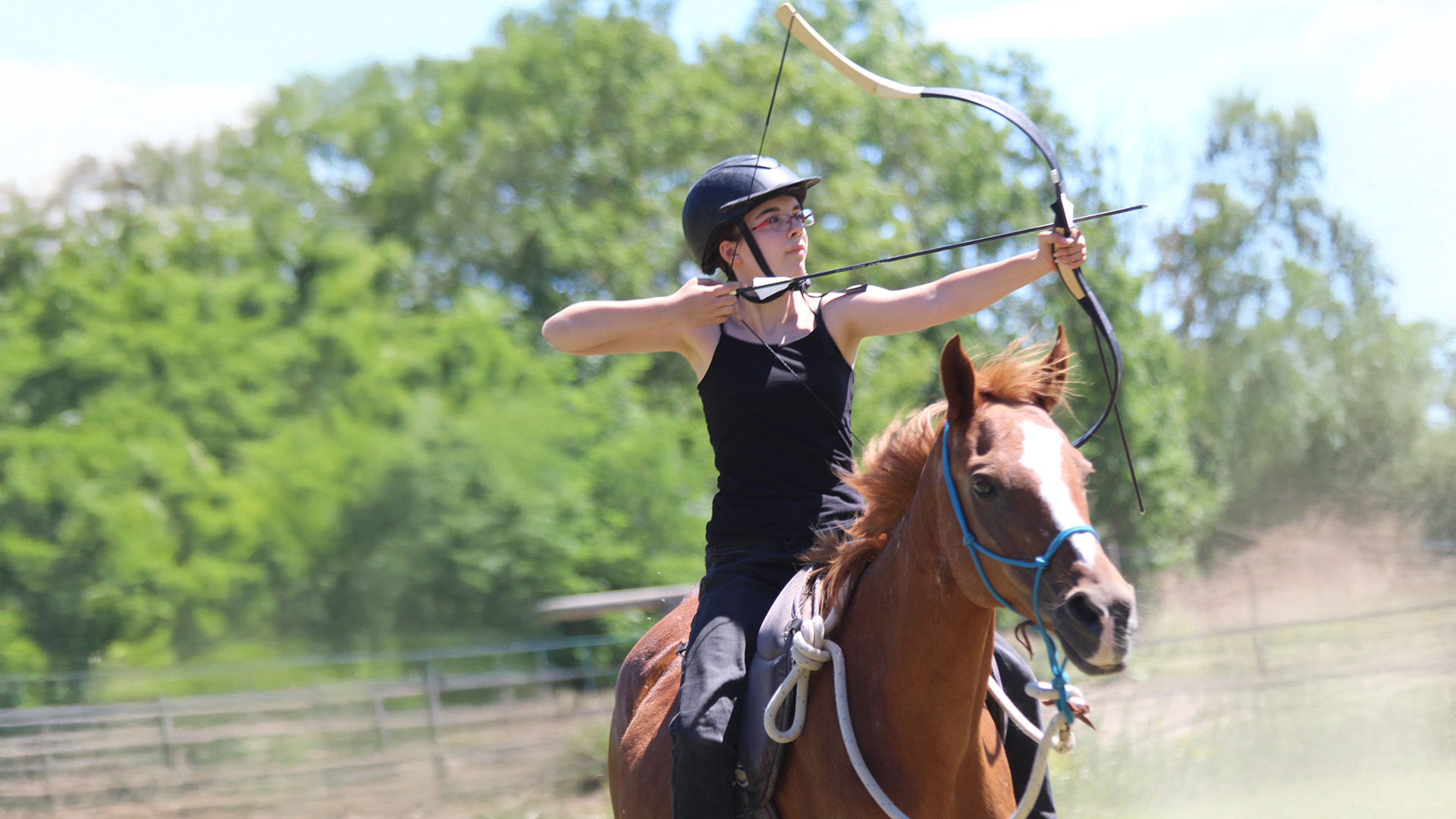 Bogenschießen vom Pferd Bockfließ