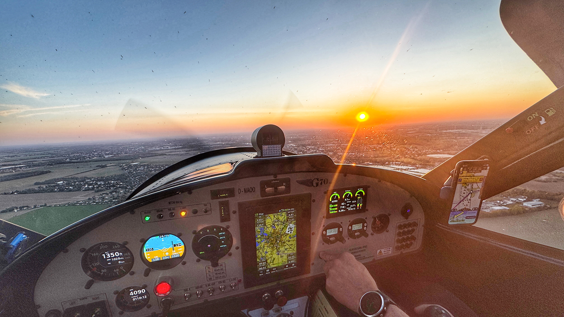 Flugzeug Rundflug Taucha (Sunset)