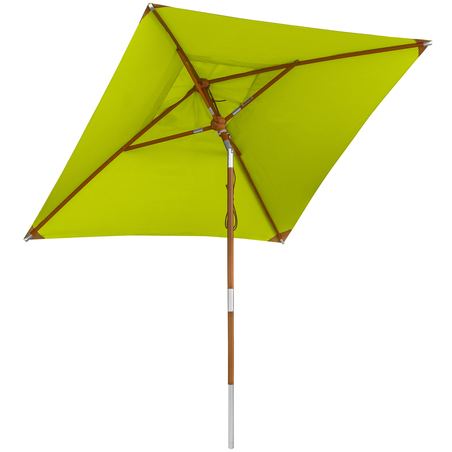 anndora Sonnenschirm 2x2m quadratisch Knickbar Apfelgrün Winddach UV-Schutz