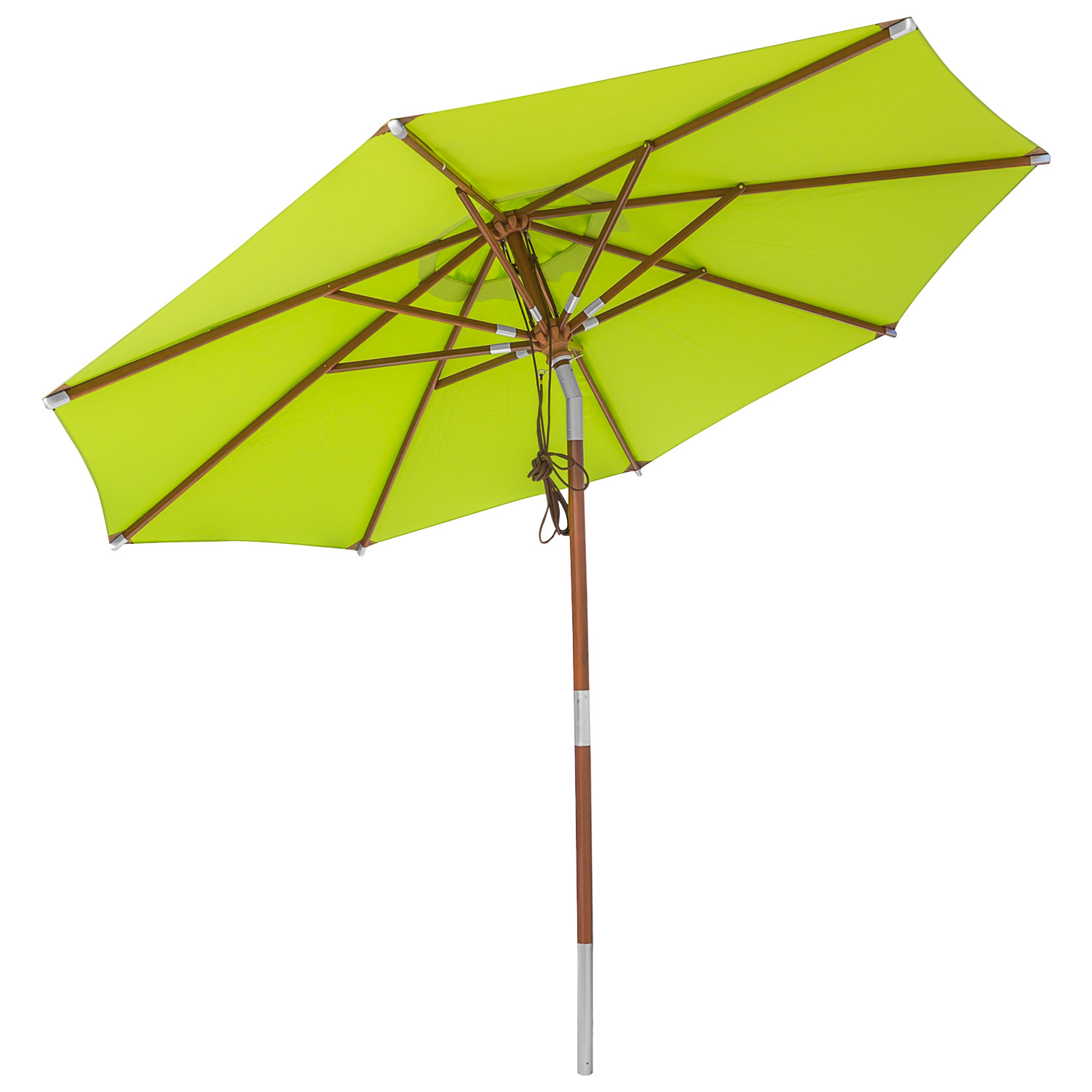 anndora Sonnenschirm Knickbar 3m rund mit Dreh-Kipp-Mechanismus Apfelgrün Hellgrün Winddach UV-Schutz