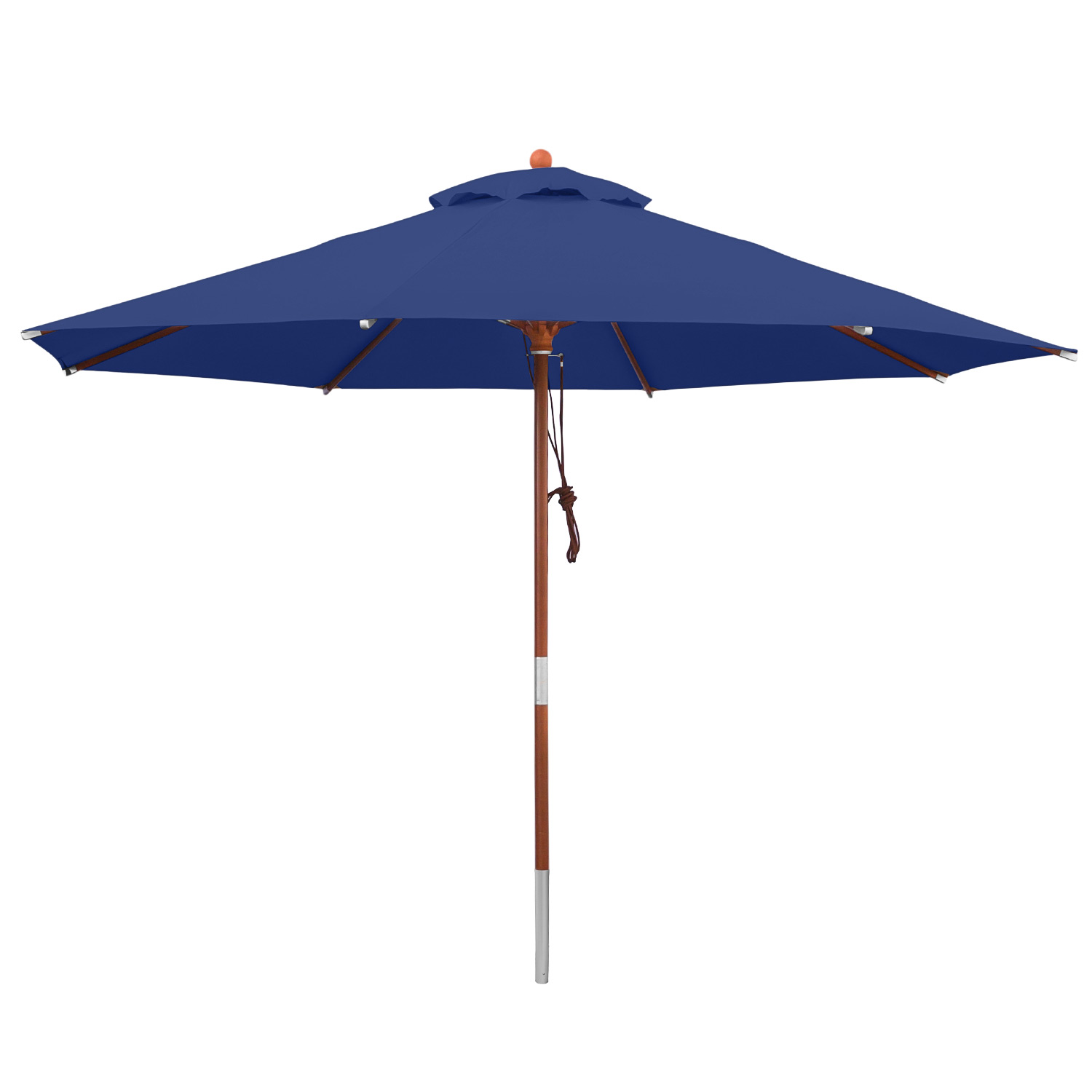 anndora Sonnenschirm 3m rund Navy Dunkelblau Winddach UV-Schutz