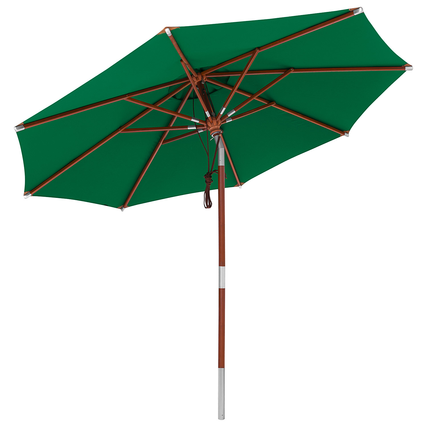 anndora Sonnenschirm Knickbar 3m rund mit Dreh-Kipp-Mechanismus Dunkelgrün Winddach UV-Schutz
