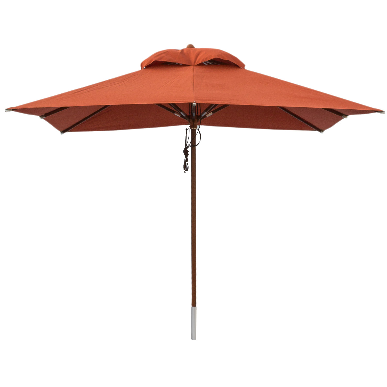 anndora Sonnenschirm Gartenschirm 3x3m eckig Terracotta Winddach UV-Schutz