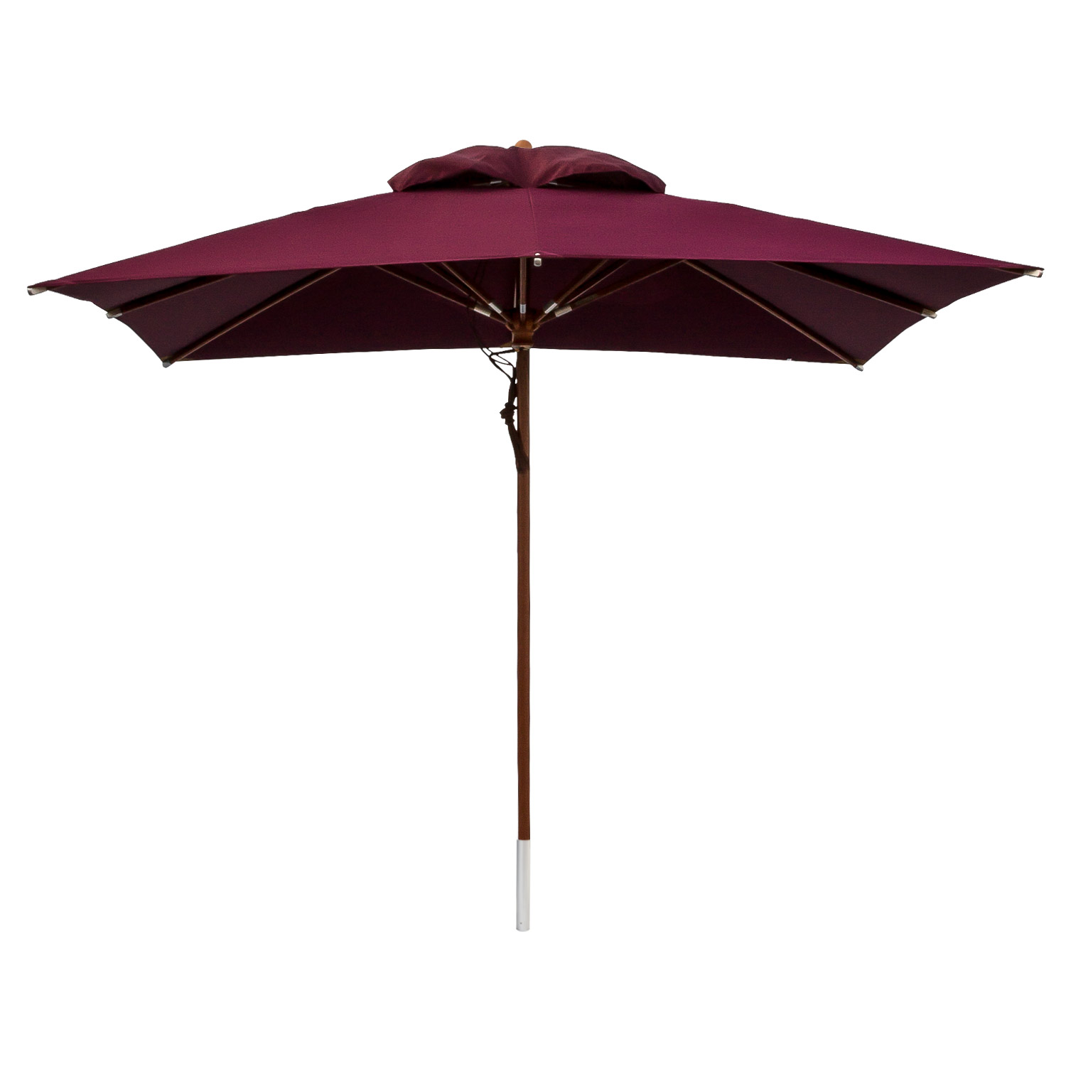 anndora Sonnenschirm Gartenschirm 3x3m eckig Burgundy Dunkelrot Winddach UV-Schutz