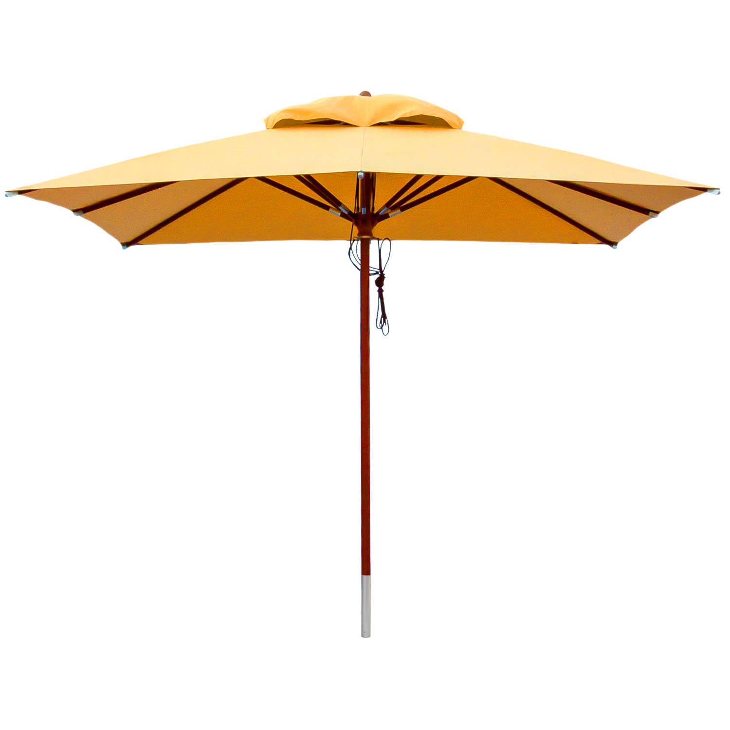 anndora Sonnenschirm Gartenschirm 3x3m eckig Sahara Gelb Winddach UV-Schutz