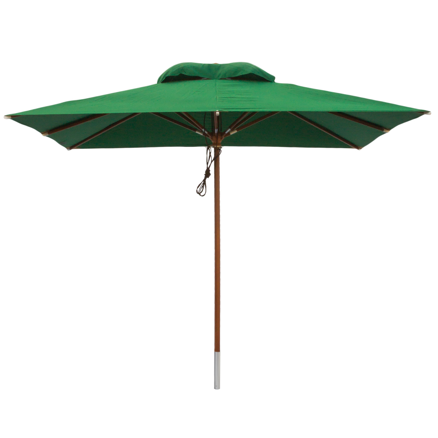 anndora Sonnenschirm Gartenschirm 3x3m eckig Dunkelgrün Winddach UV-Schutz