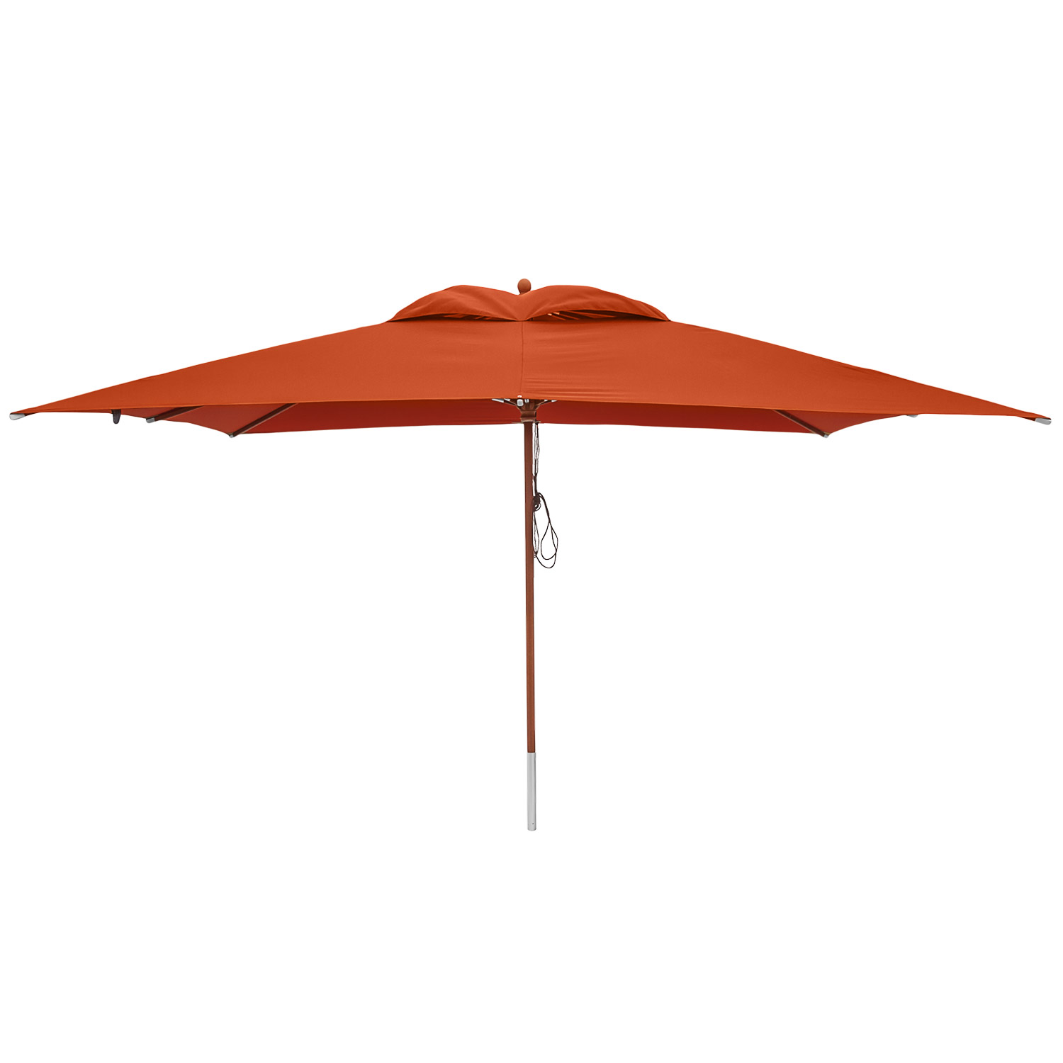 anndora Sonnenschirm 3x4m eckig Terracotta Winddach UV-Schutz