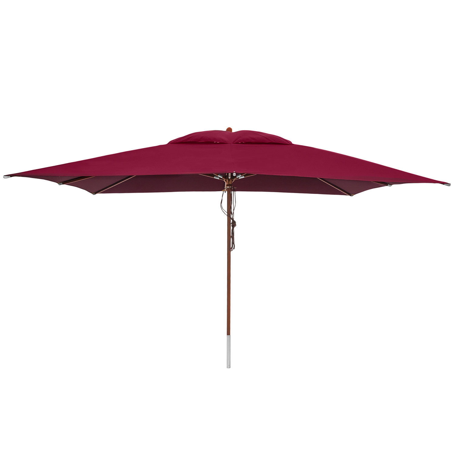 anndora Sonnenschirm 3x4m eckig Dunkelrot Burgundy Winddach UV-Schutz