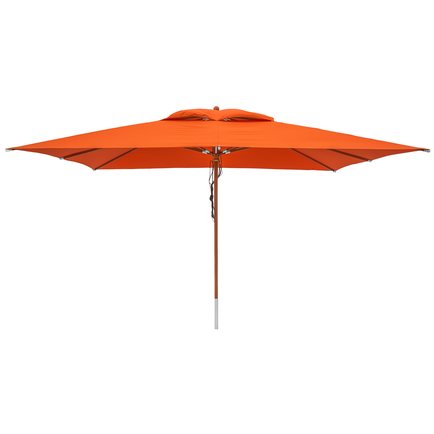 anndora Sonnenschirm 3x4m eckig Orange Winddach UV-Schutz