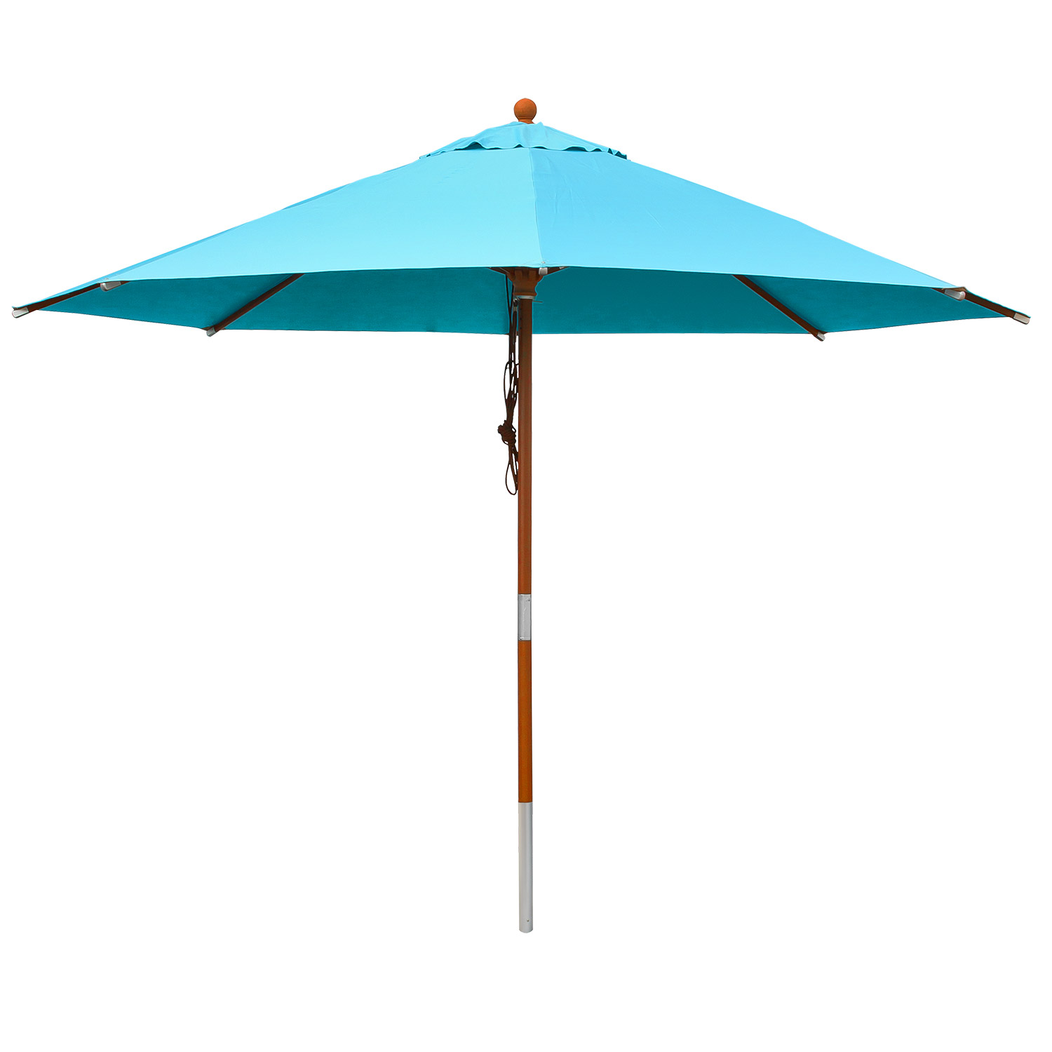 anndora Sonnenschirm 3,5m rund Himmelblau Hellblau Winddach UV-Schutz