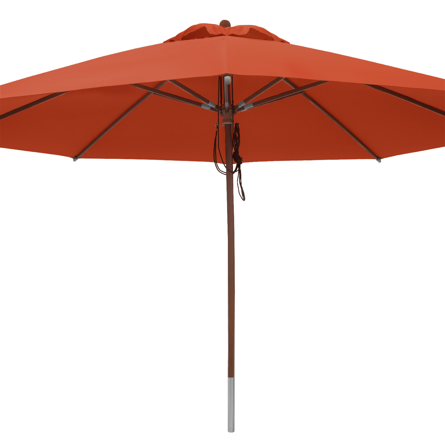 anndora Sonnenschirm Gastronomie 4m rund Terracotta Winddach UV-Schutz