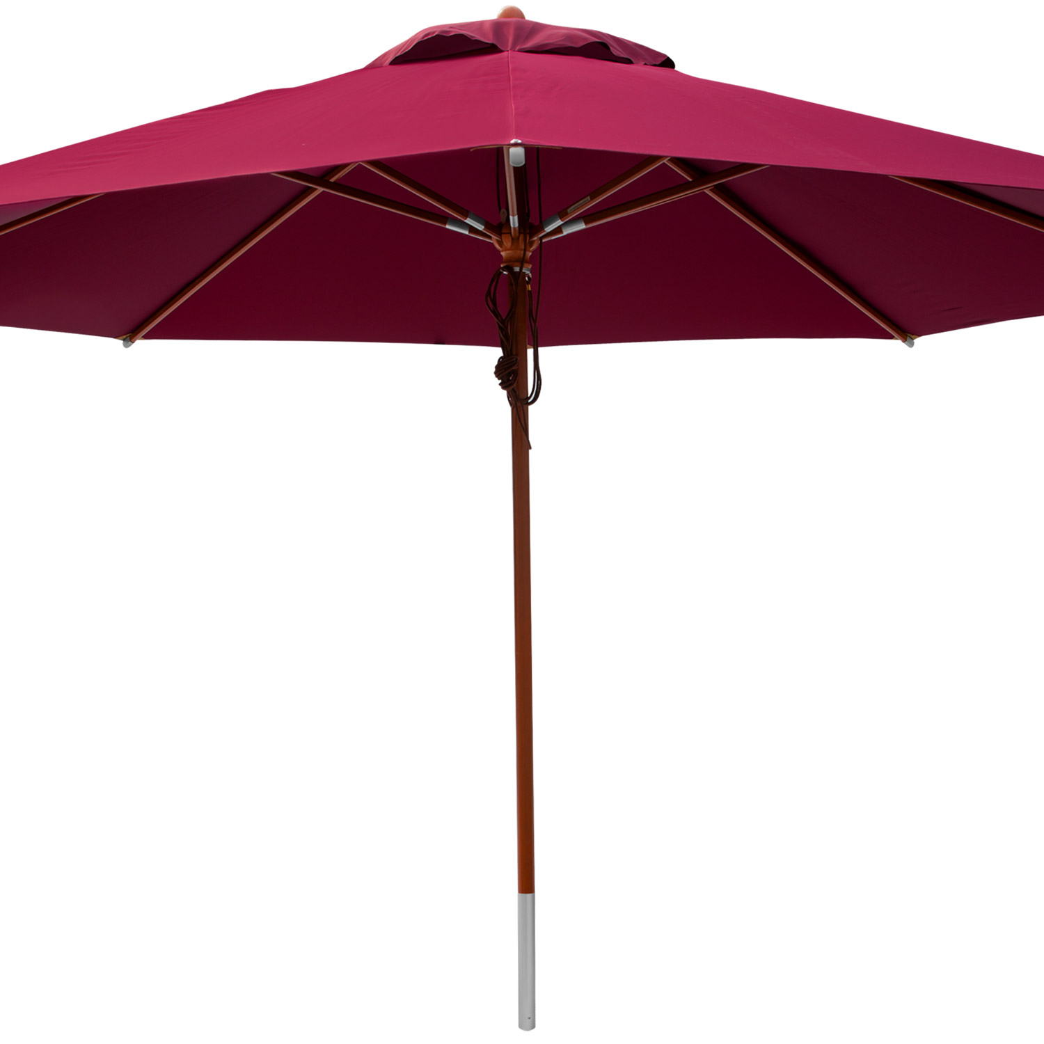anndora Sonnenschirm Gartenschirm Marktschirm 4m rund Dunkelrot Burgundy Winddach UV-Schutz
