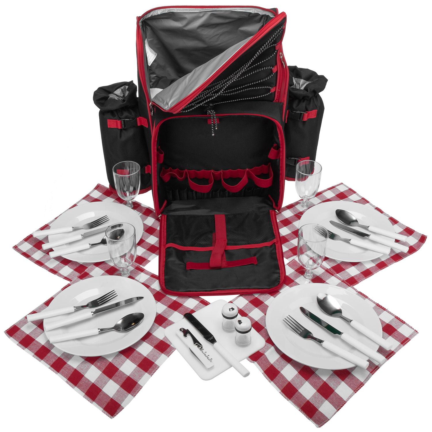 anndora Picknick Rucksack 4 Pers. 29 teile Kühlrucksack - Snövit