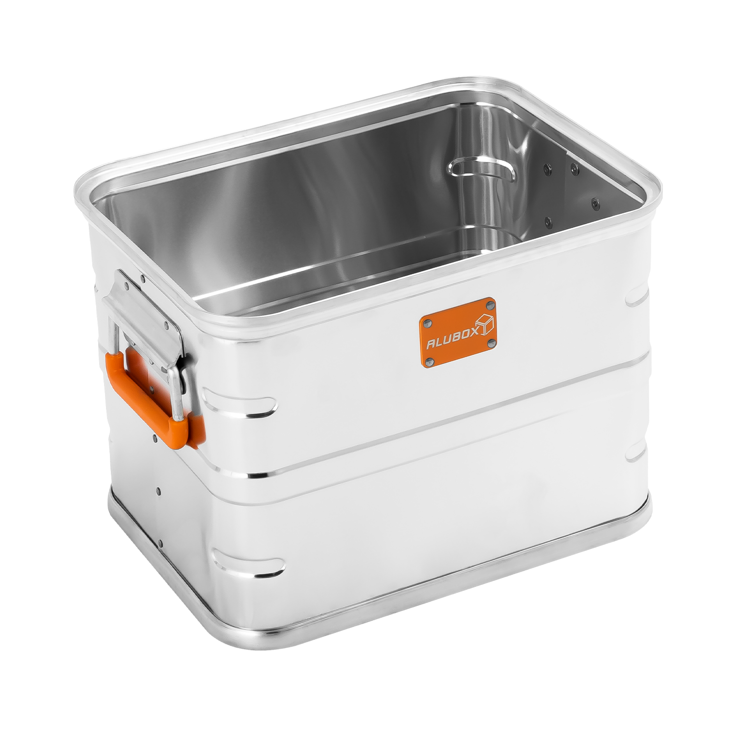 ALUBOX 23 Liter Alu Kiste Schüttbox für saubere Lagerung - Alu Aufbewahrunskiste Schrankbox