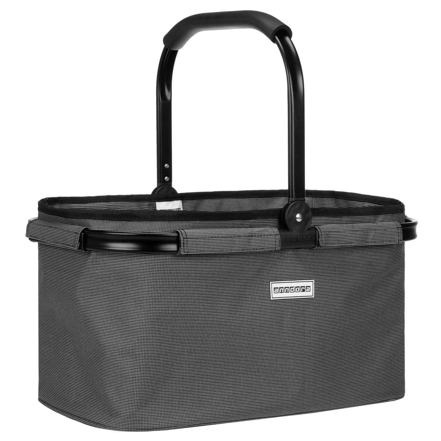 anndora Einkaufskorb - grau (22 Liter) - waschbar stabiler Boden