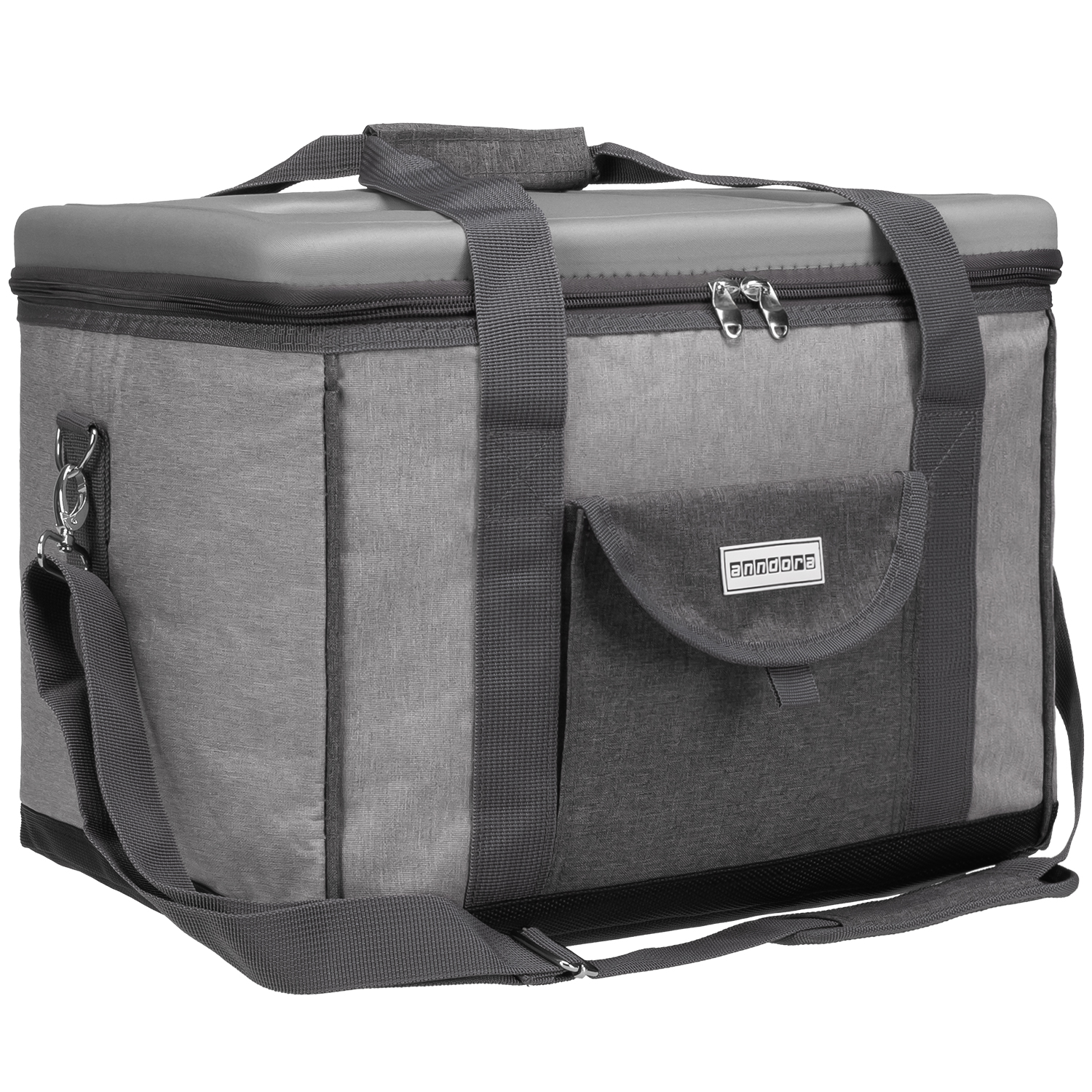anndora Kühltasche XL 40 Liter Picknicktasche- hellgrau fuer 24 Flaschen ohne Kasten