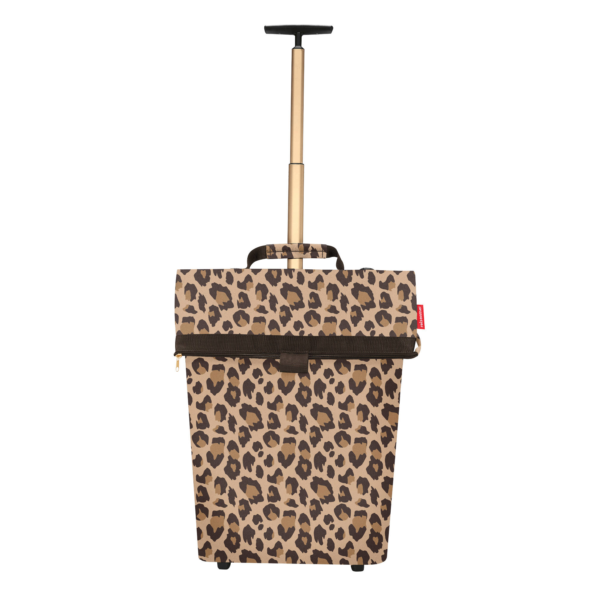 reisenthel trolley M frame leo macchiato braun - faltbarer animal Print Einkaufstrolley