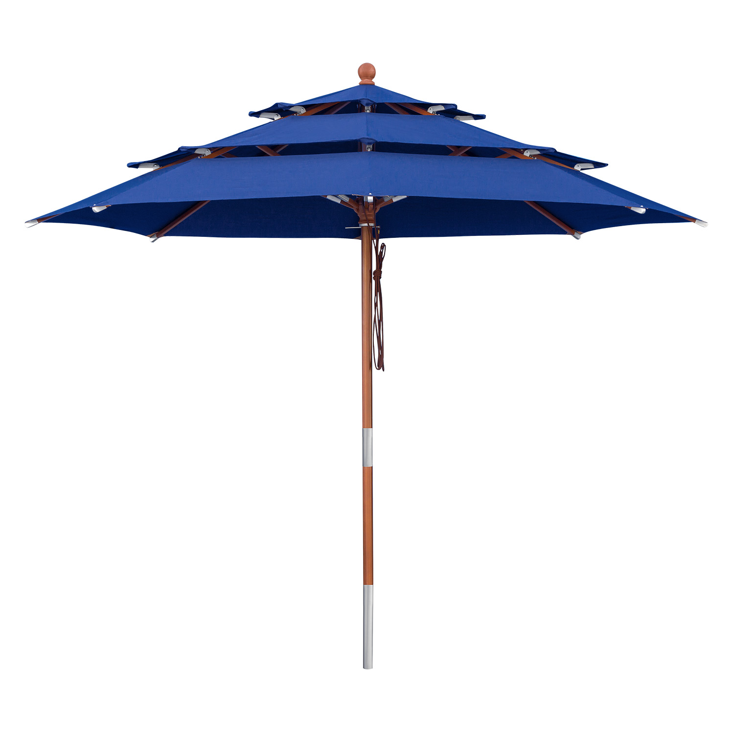 anndora Sonnenschirm 3m rund 3-lagig Navy Dunkelblau UV-Schutz