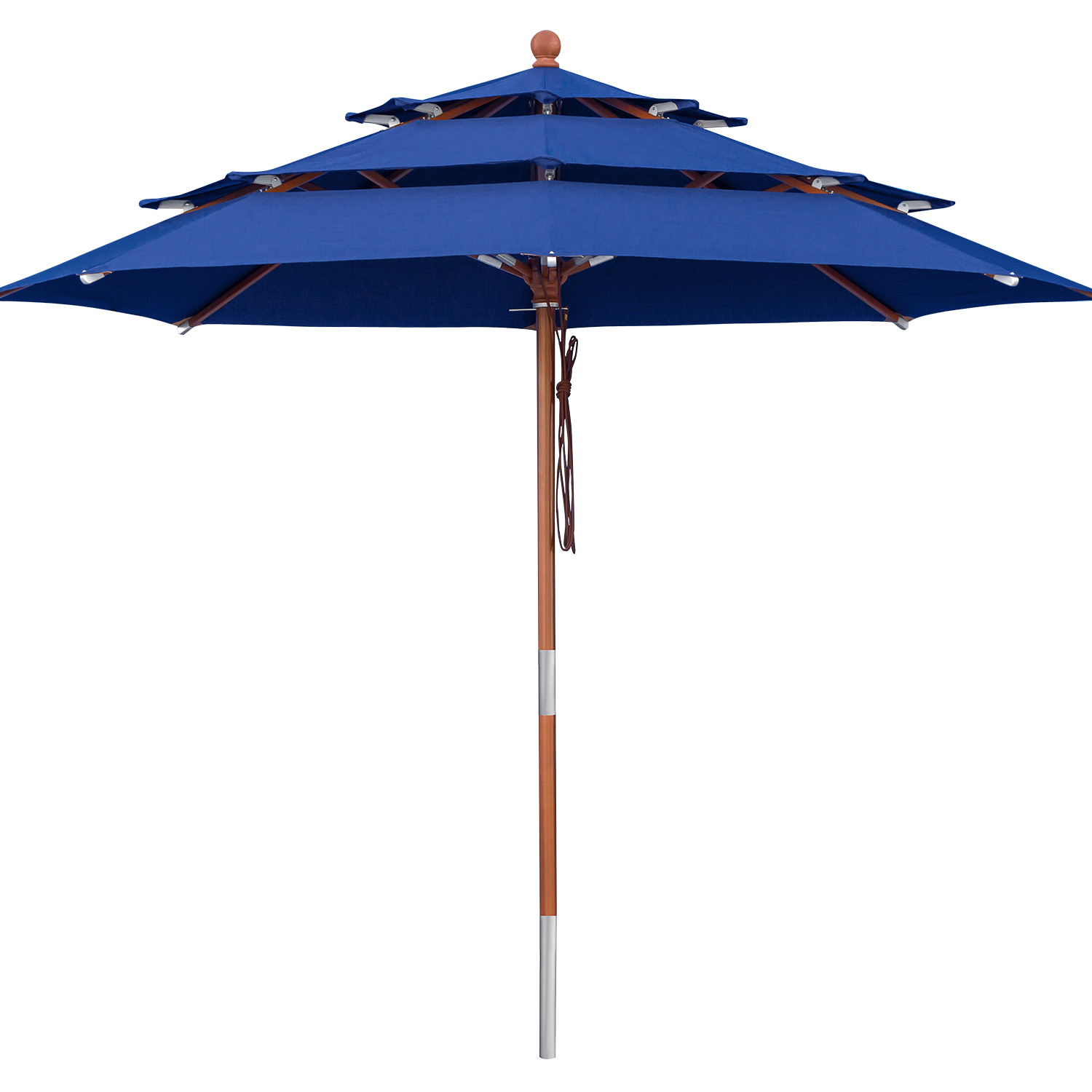 anndora Sonnenschirm 3,5 m rund 3-lagig Navy Blau UV-Schutz