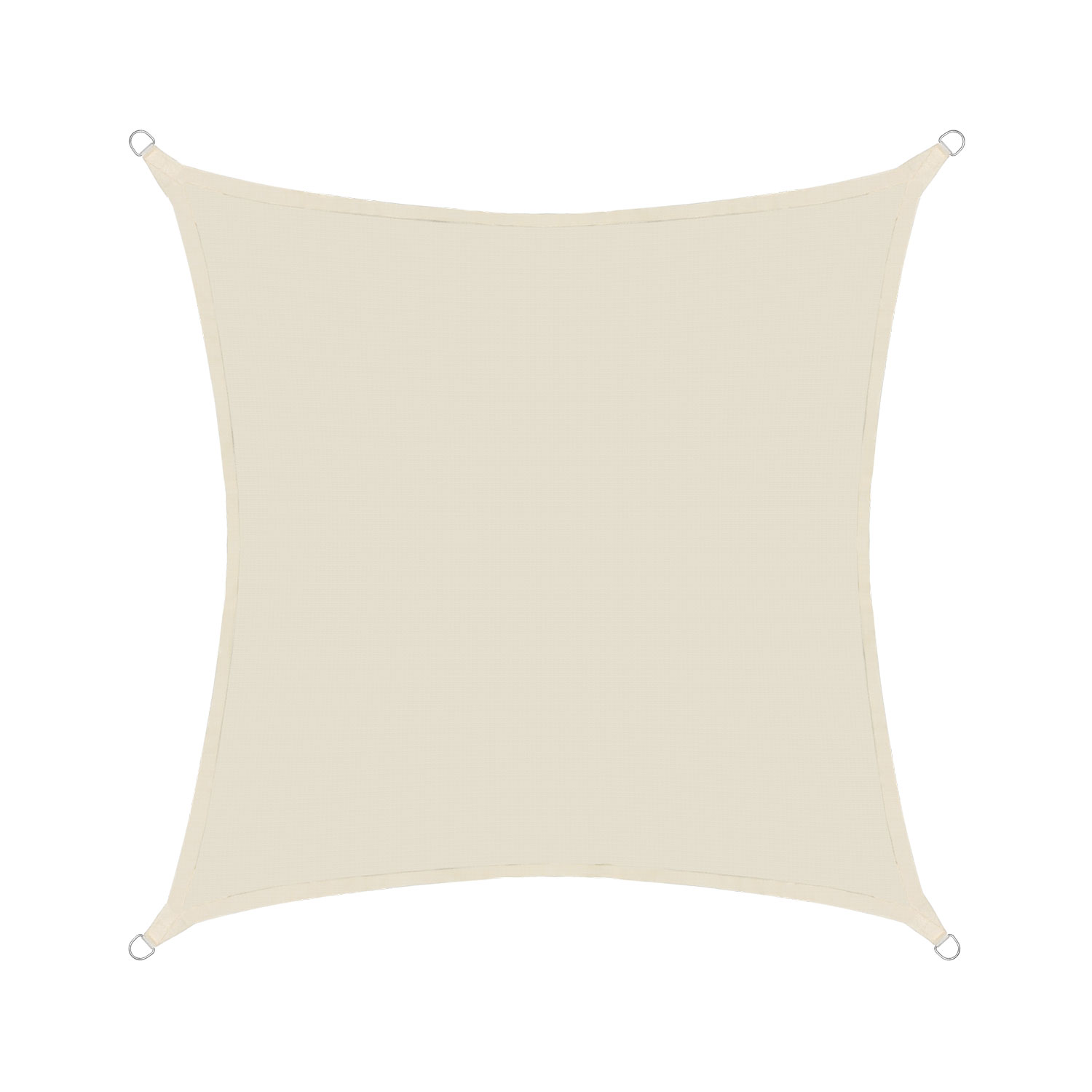 Sonnensegel 3,6 x 3,6 m creme quadratisch - Sonnenschutz - Garten Balkon und Blumenschutz - Sichtschutz 