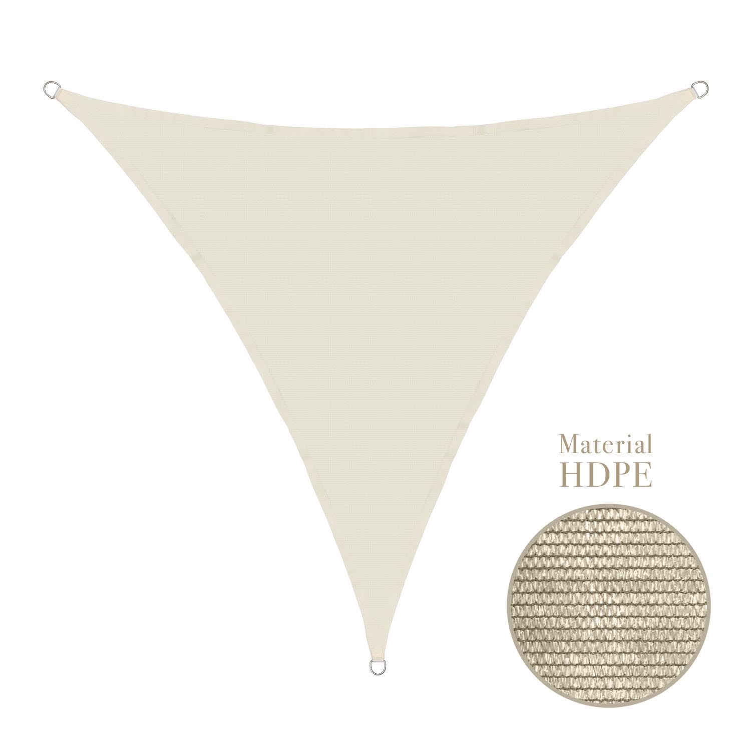 Sonnensegel 3,6x3,6x3,6 m dreieckig - cream