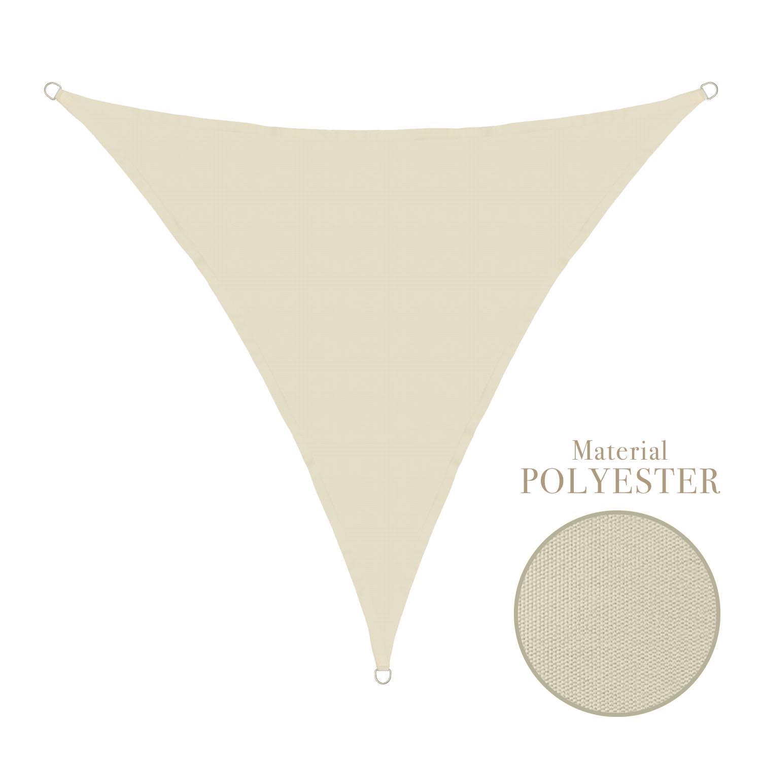 Sonnensegel 3,6x3,6x3,6m dreieckig - cream
