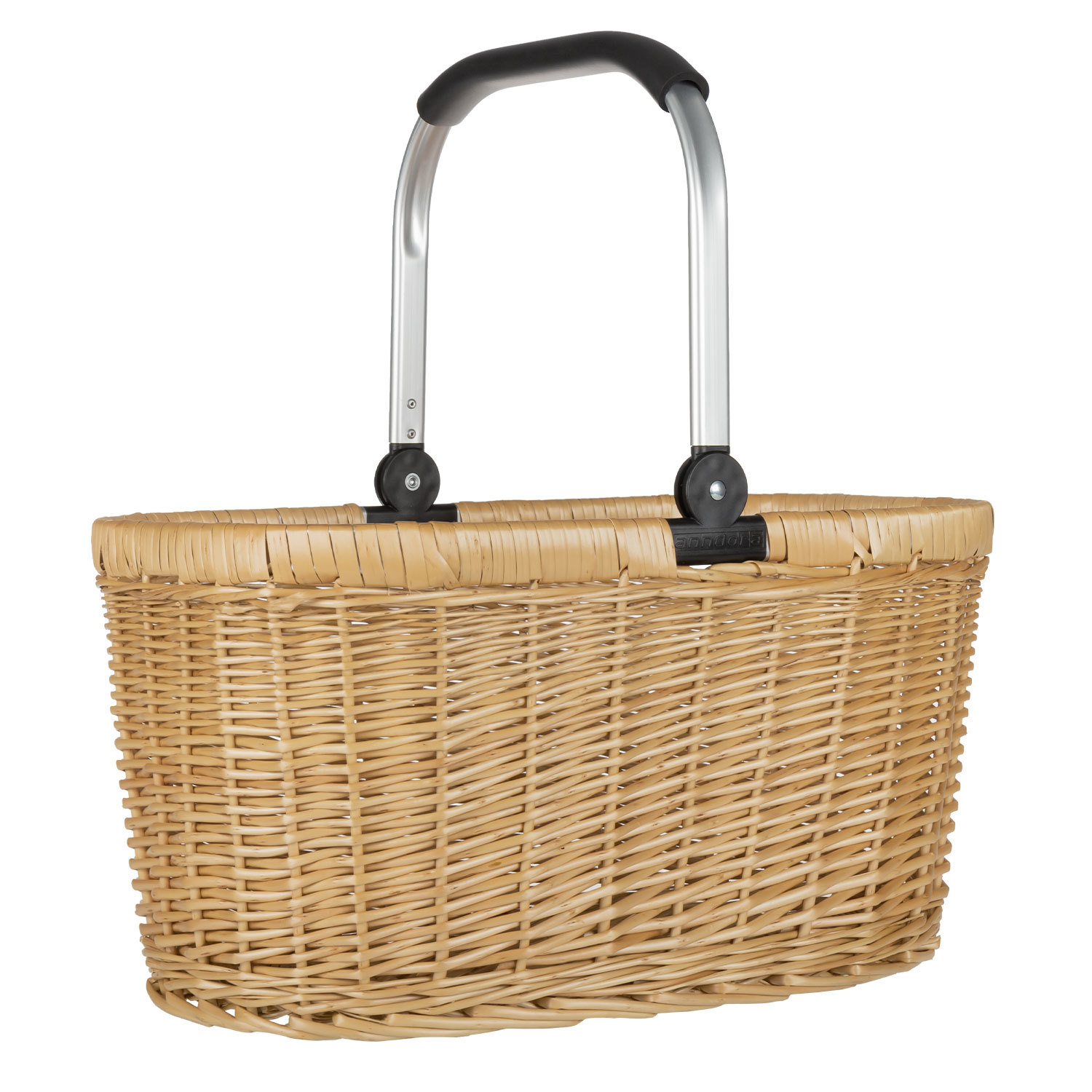 Einkaufskorb geflochteneWeide 22 L natural Klapphenkel