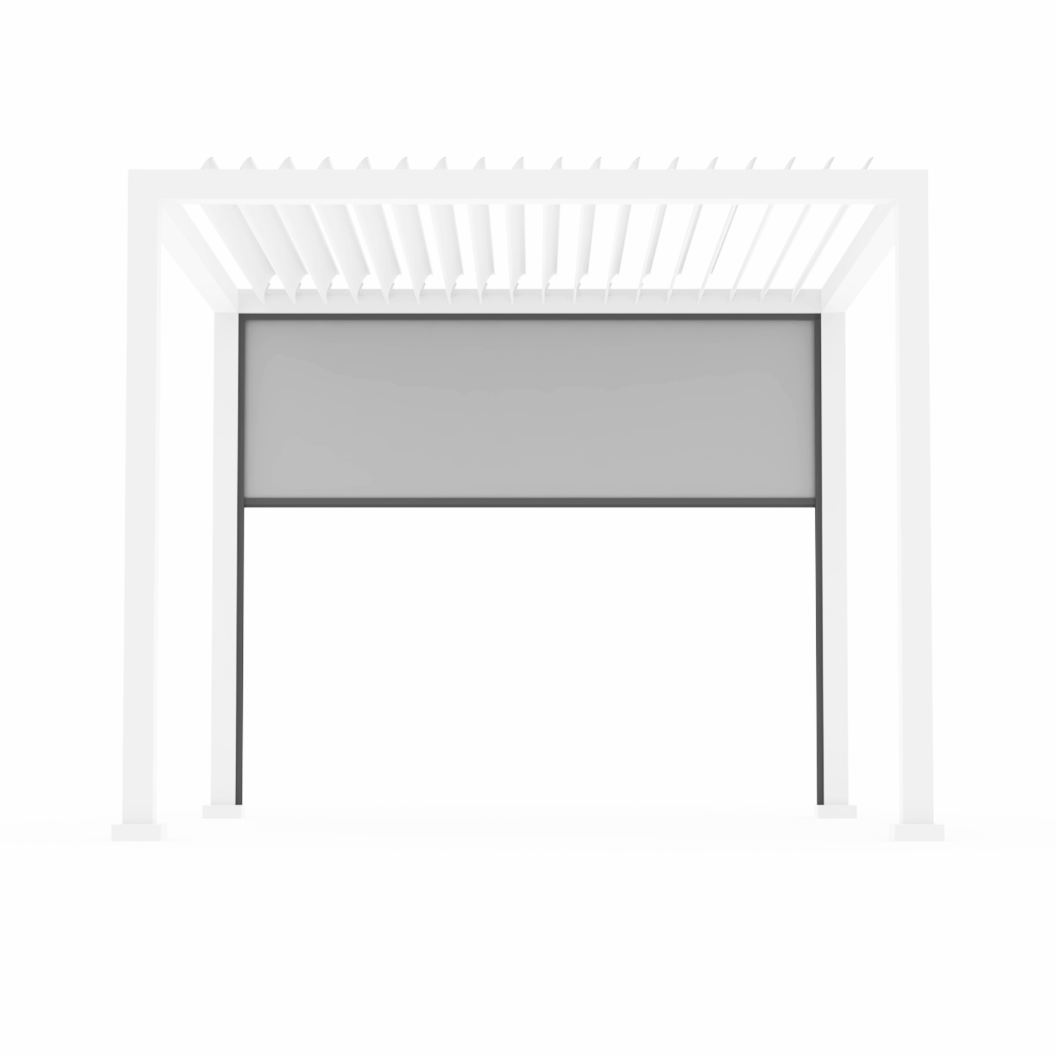 Außenrollo 276x227 cm - für 3x3 Pergola - Sichtschutz anthrazit - stufenlos verstellbar