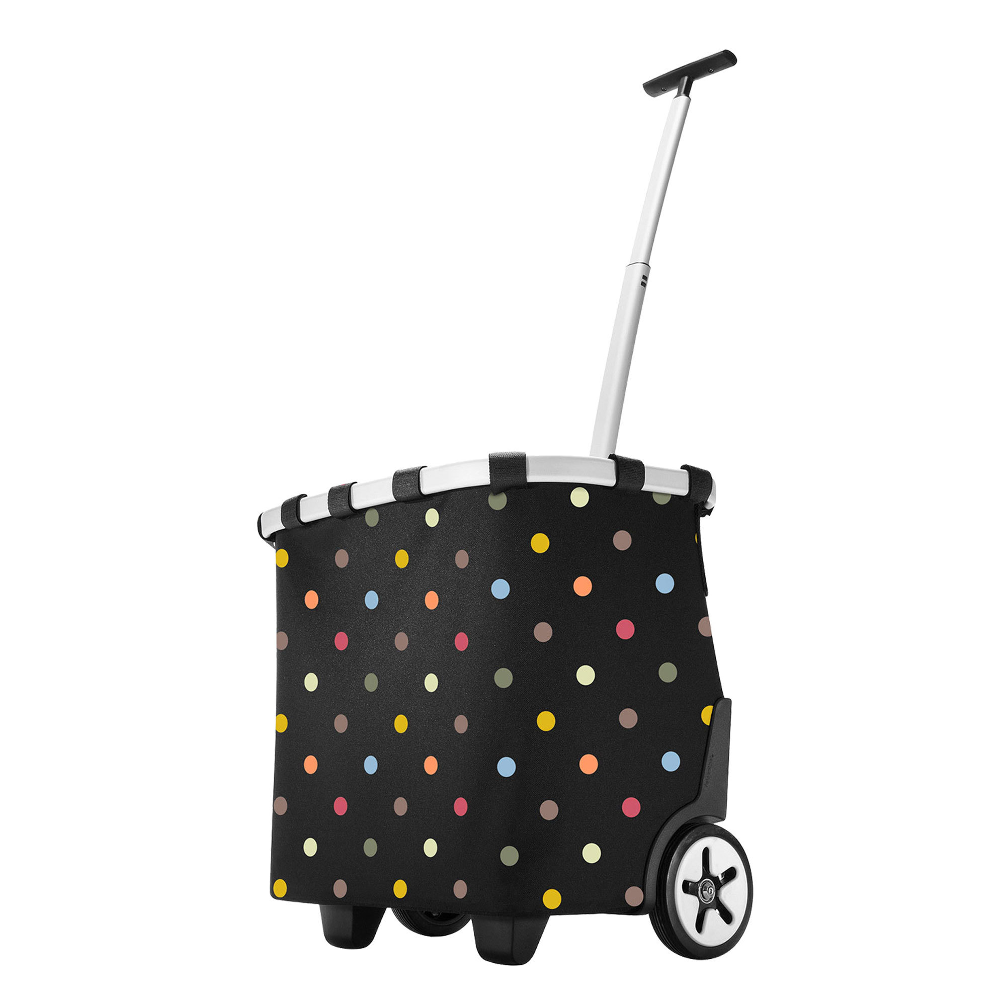 reisenthel Einkaufstrolley carrycruiser dots 40L Schwarz bunte Punkte - große Räder
