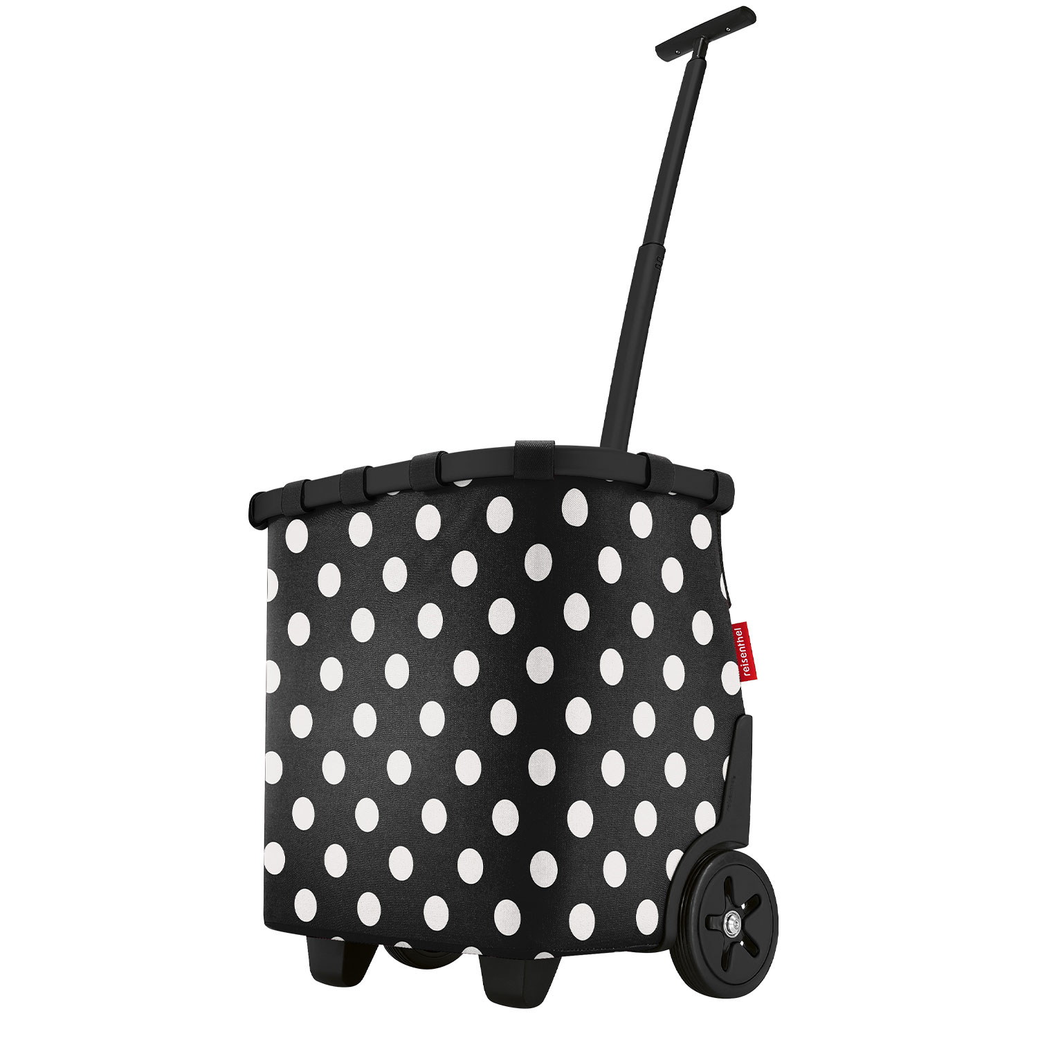 Stadt Einkaufstrolley in schick - reisenthel carrycruiser frame .. - mit Alurahmen und Stoff - oben verschließbar - stabile Rollen Teleskop Trolley schwarz weiß