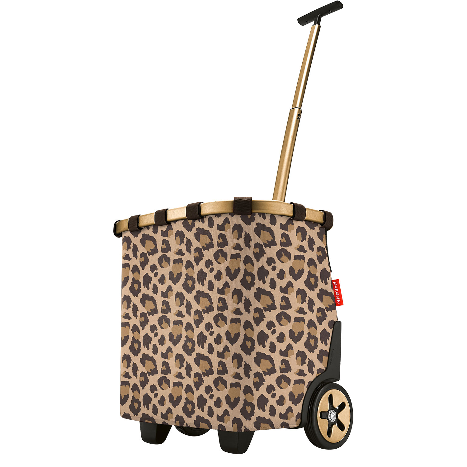 Reisenthel Carrycruiser Leo Macchiato - braun, beige - Einkaufstrolley 2 Räder - Teleskopstange