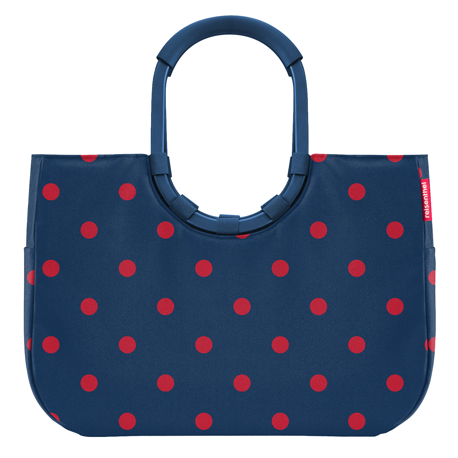 reisenthel Einkaufstasche Loopshopper L - mixed dots red - blaue stylische Tragetasche - Der Umhängetaschenkorb